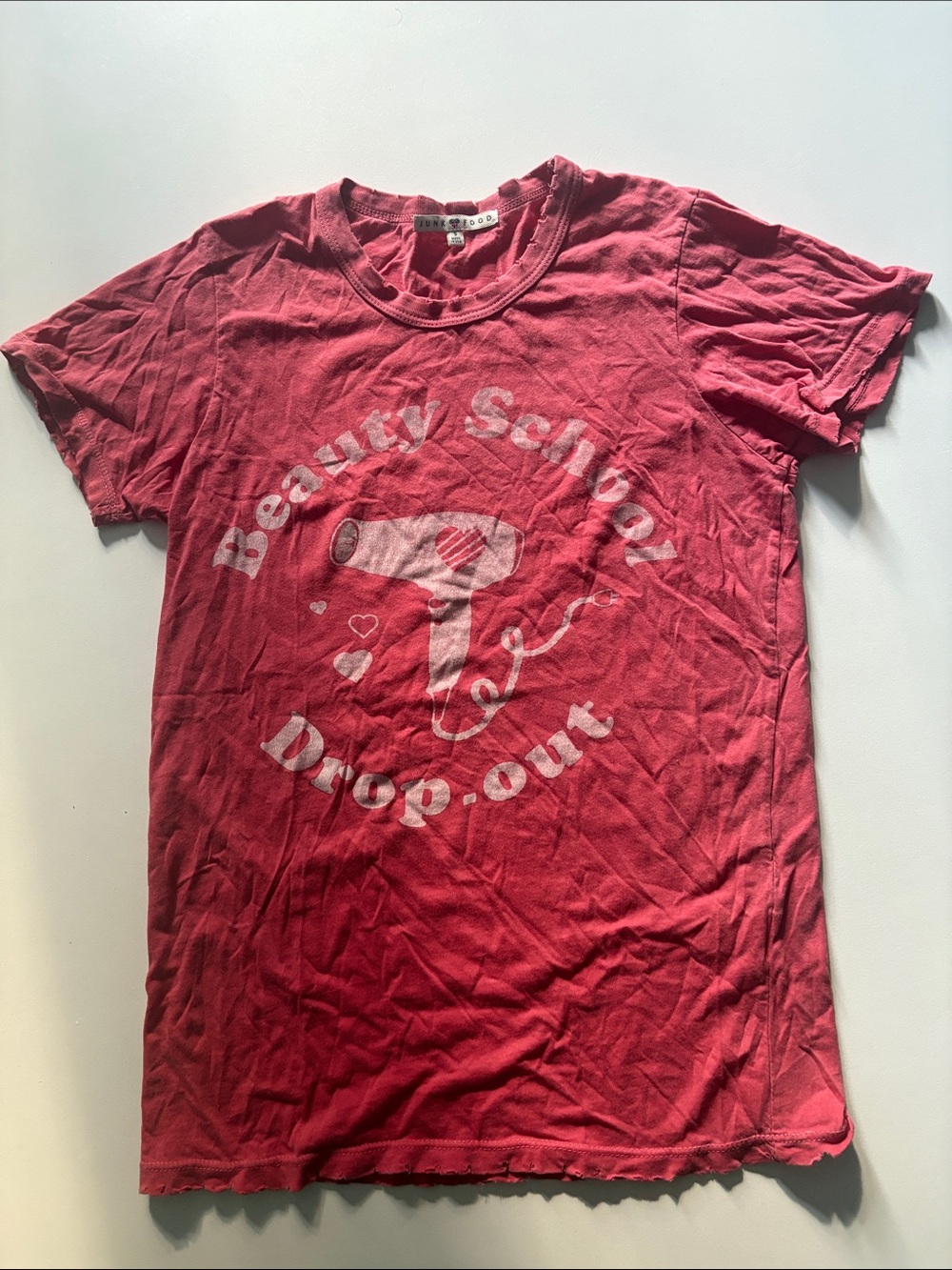 Woman’s Red Graphic Junk Food Crewneck T-Shirt